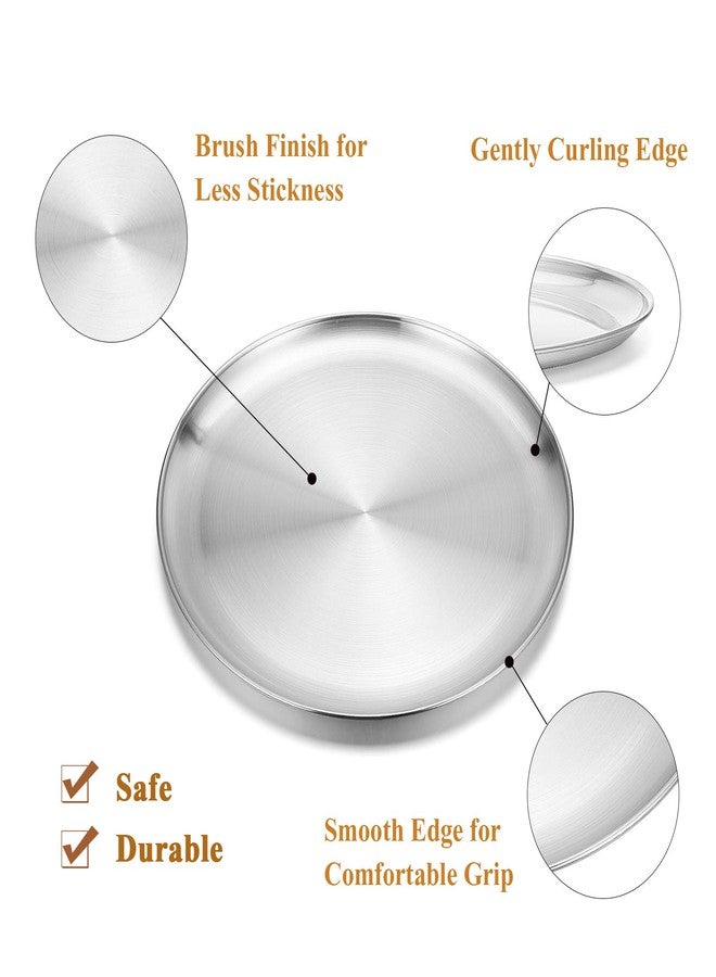 Deedro صينية خبز بيتزا ديدرو، صينية بيتزا دائرية من الفولاذ المقاوم للصدأ مقاس 10 بوصات، مثالية للمنازل والمطاعم، غير سامة ومتينة، سهلة التنظيف وآمنة للغسل في غسالة الأطباق، طقم من قطعتين - Image 3